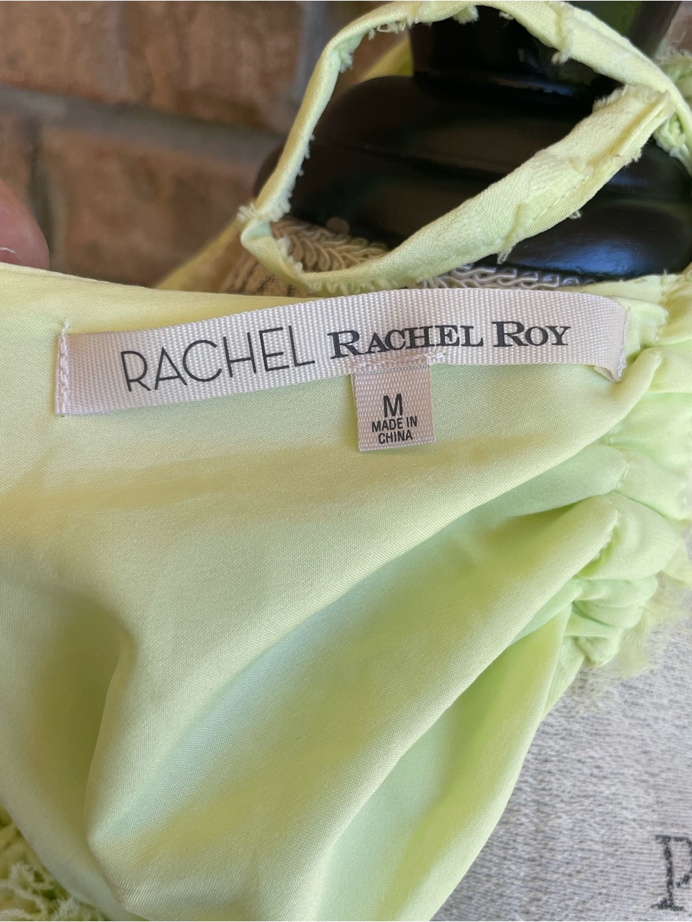 RACHEL Rachel Roy Pale Lime Halter Style Dress. NWT. - Picture 6 of 9
